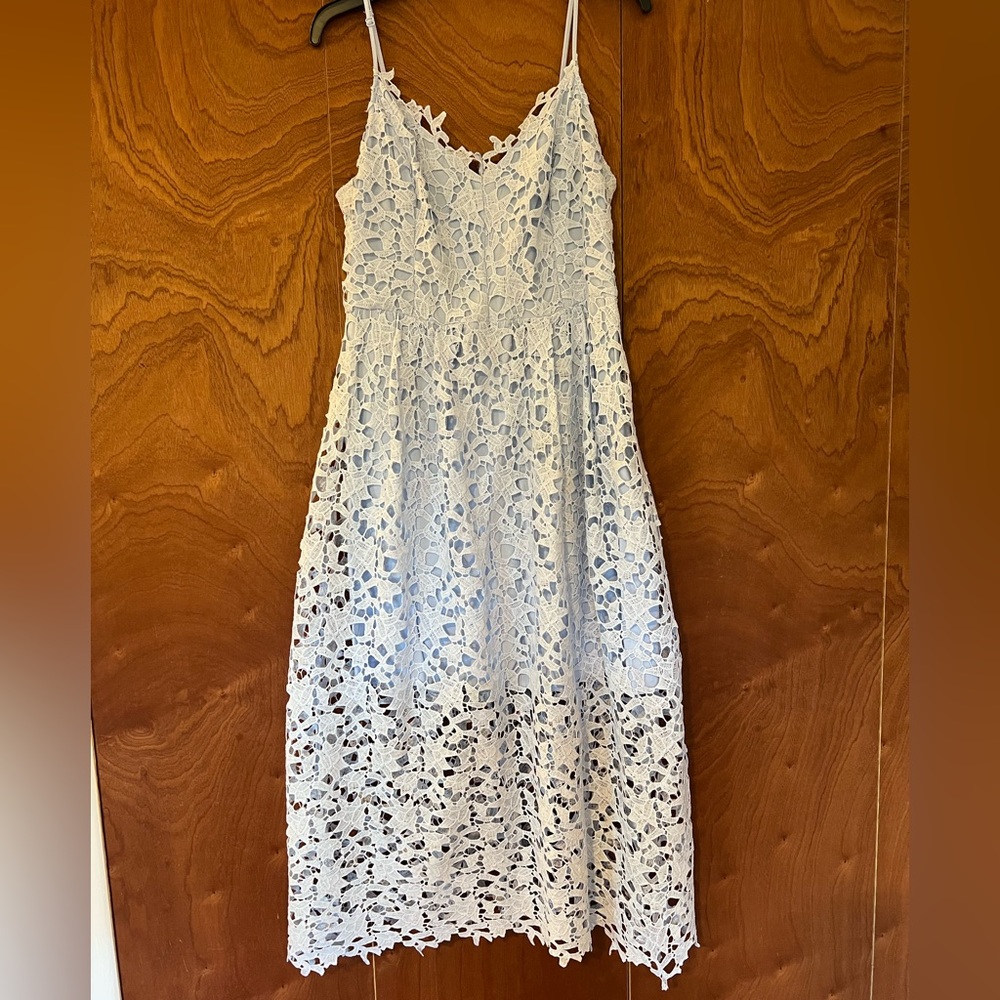 ASTR the label baby blue eyelet maxi dress